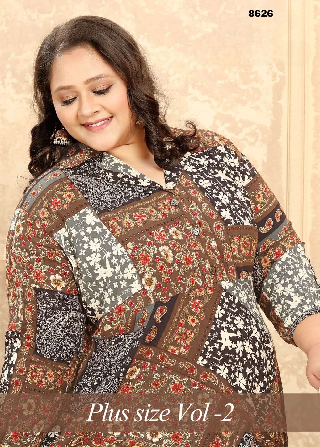 PLUS SIZE VOL 2 PREMIUM RAYON EXPORT QUALITY LONG  KURTI BY S3FOREVER BRAND POSTER
